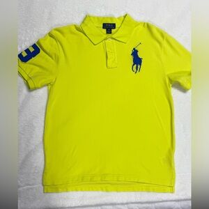 POLO RALPH RAUREN POLO Shirt Youth Neon Yellow, XL (18-20) Bug Pony Number 3